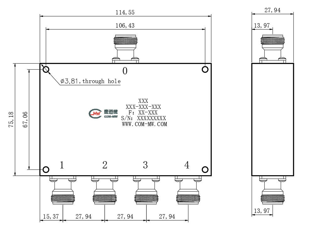 ZPD8-4C2-6G-2991 Power divider