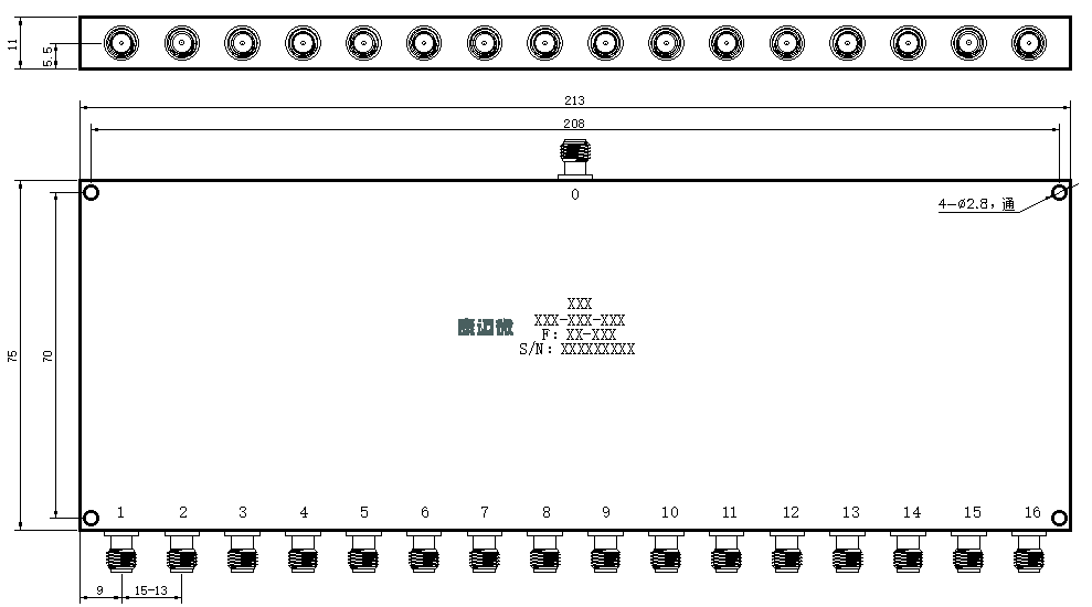 ZPD25-16M1000-2000-310 Power divider