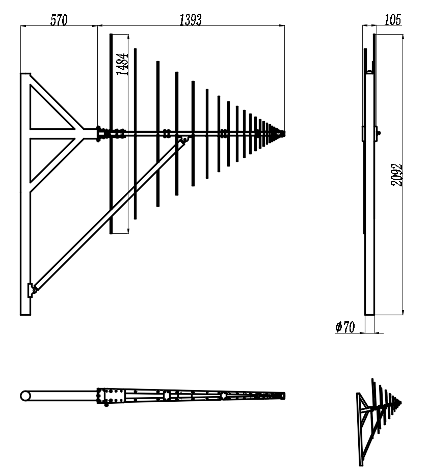 ZDS7-100-600-596 LP Antenna