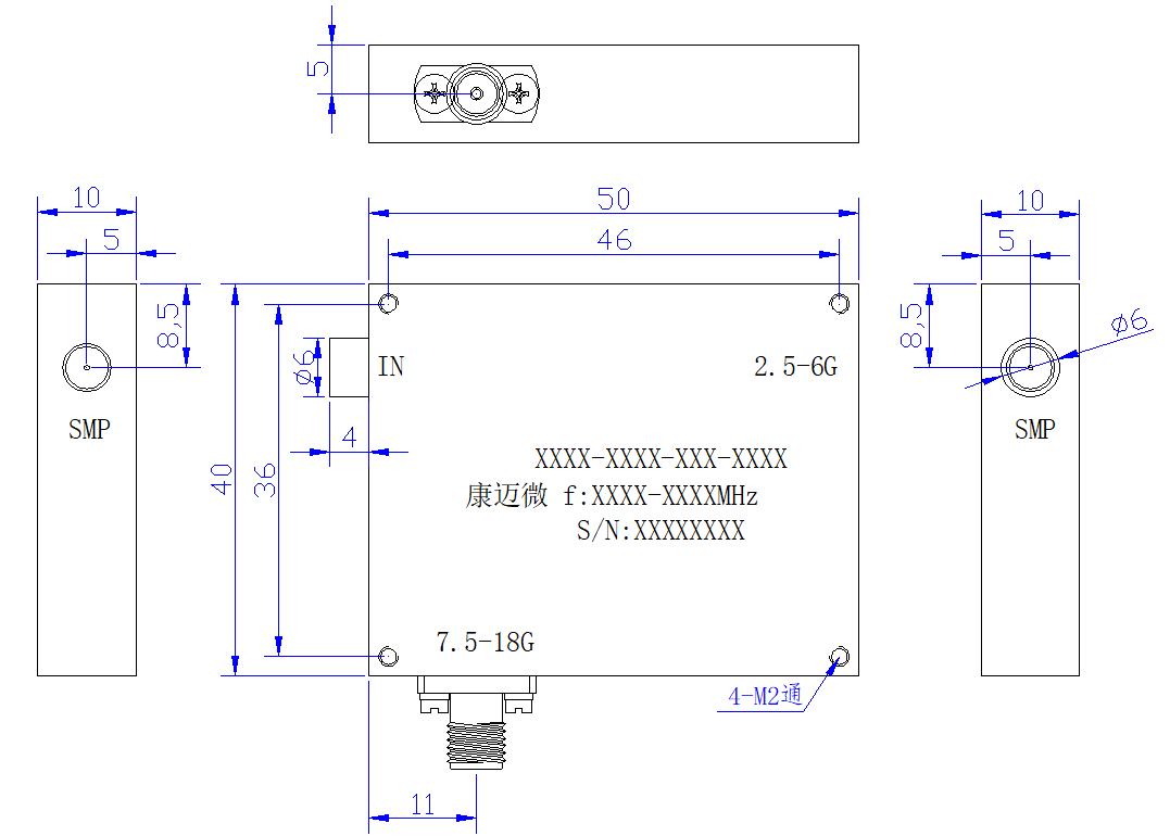 ZCB4-M2.5-18G-1354 Diplexer