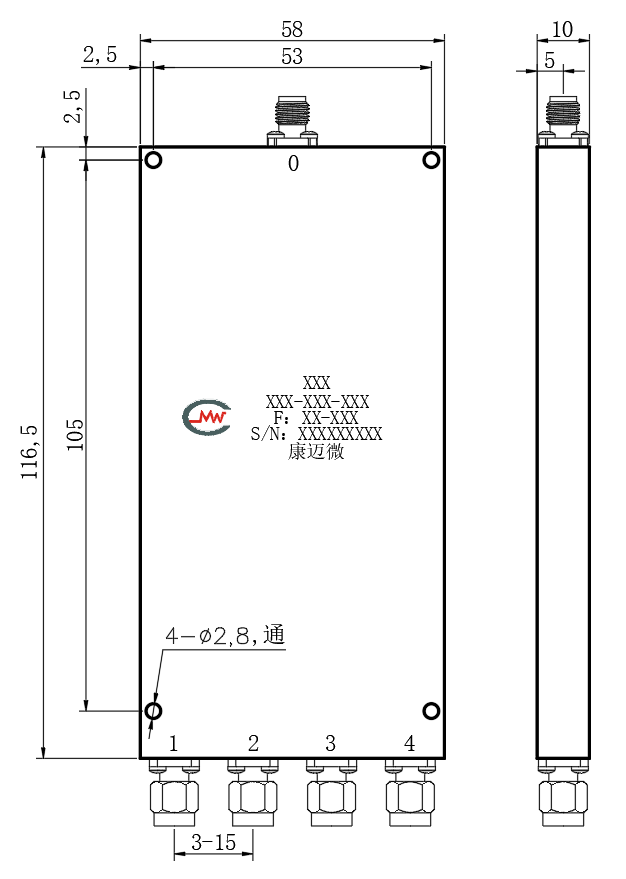 ZPD8-4M1-18G-3348 Power divider
