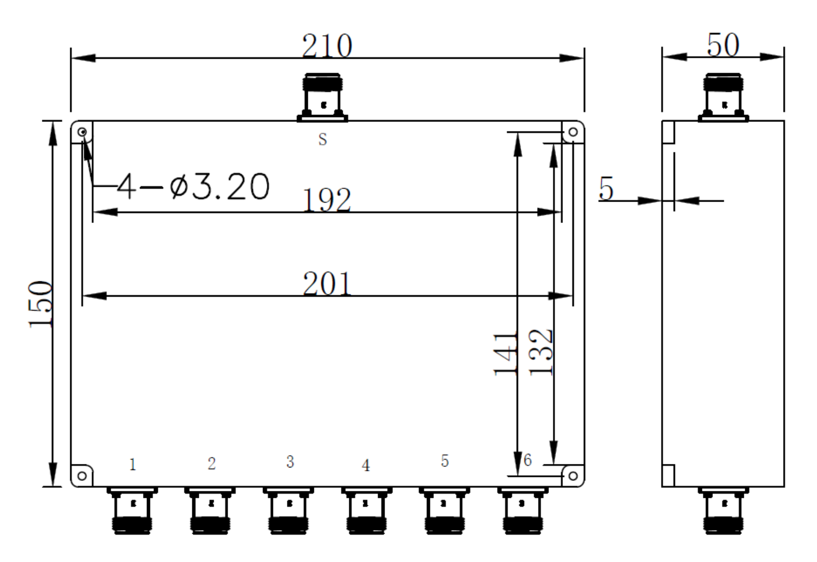 ZPD9-6L1.5-2.5-3398 Power divider