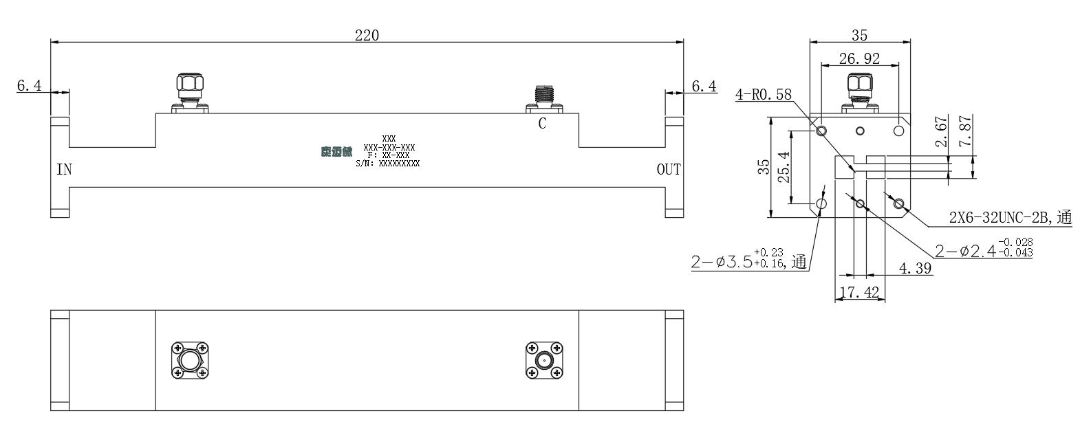 ZDC25-40W7-18.5G-745 Coupler
