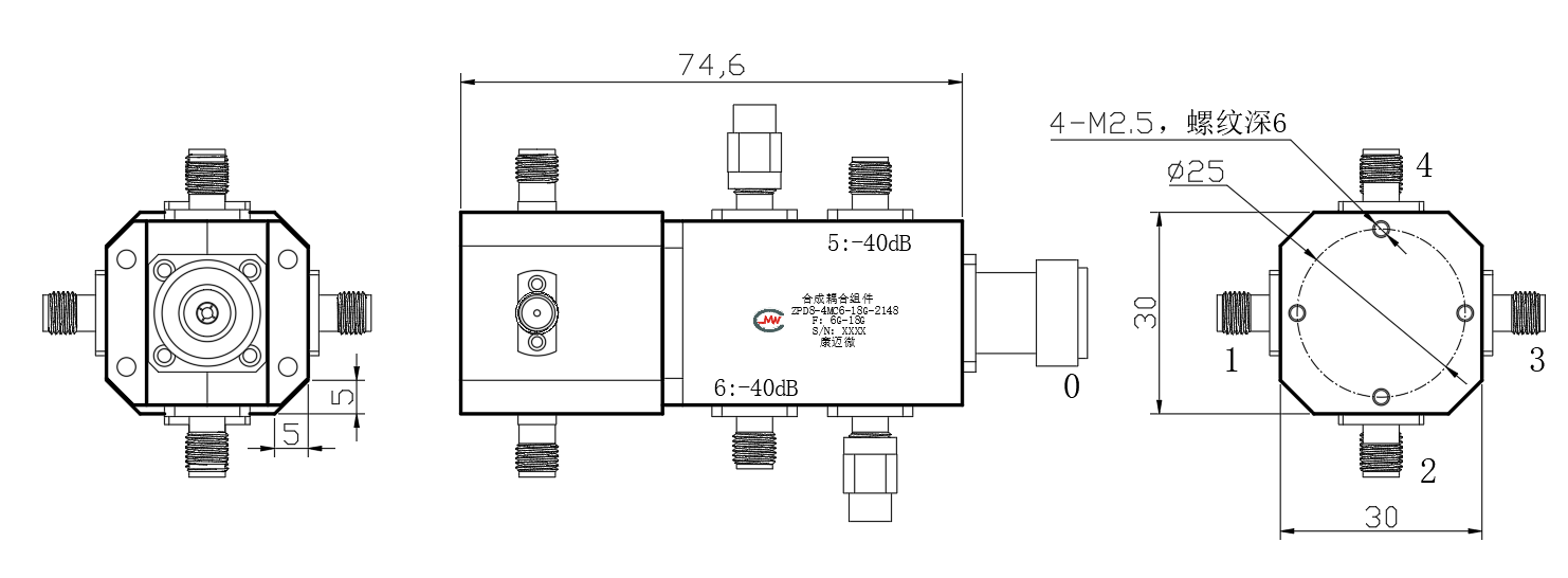 ZPD8-4MC6-18G-2148 Power divider