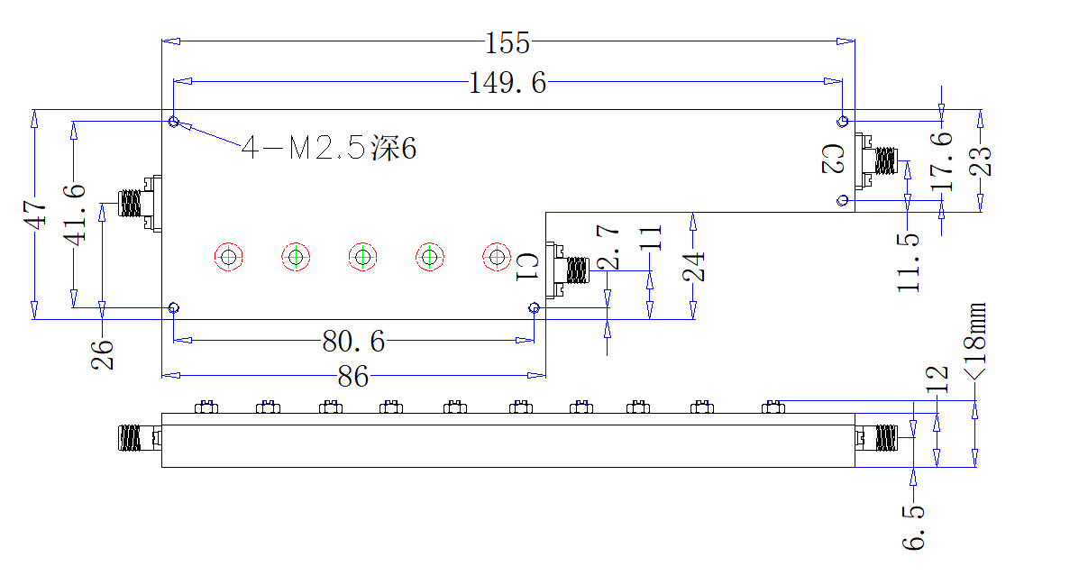 ZCB6-C3.6-12G-4238 Diplexer