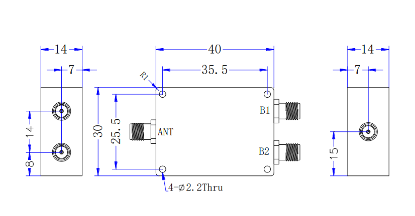ZCB15-2L0.7-6G-991 Diplexer