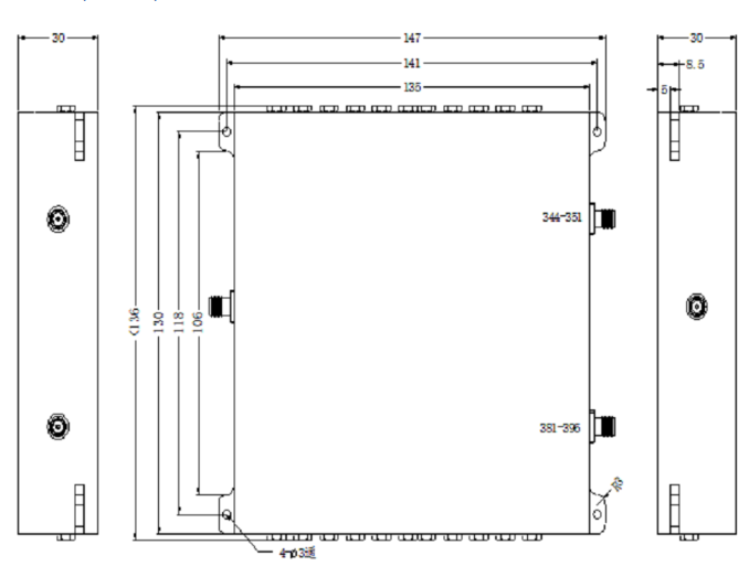 ZCB4-C344-396-620 Diplexer