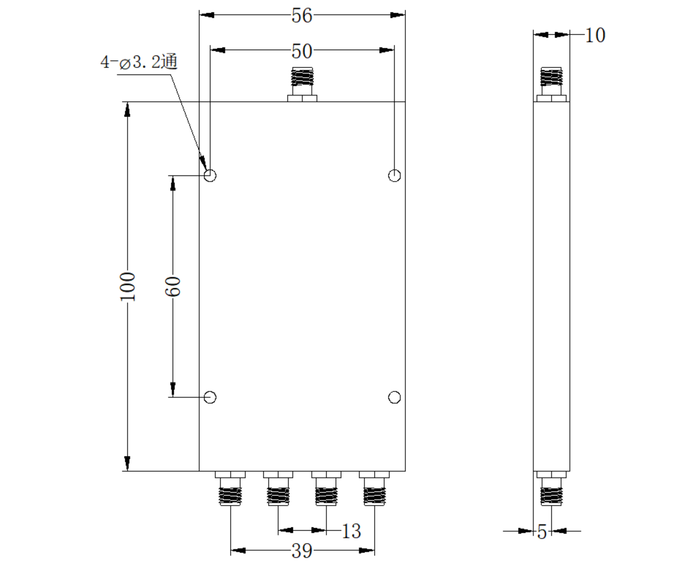 ZPD2-4M500-6000-2864 Power divider