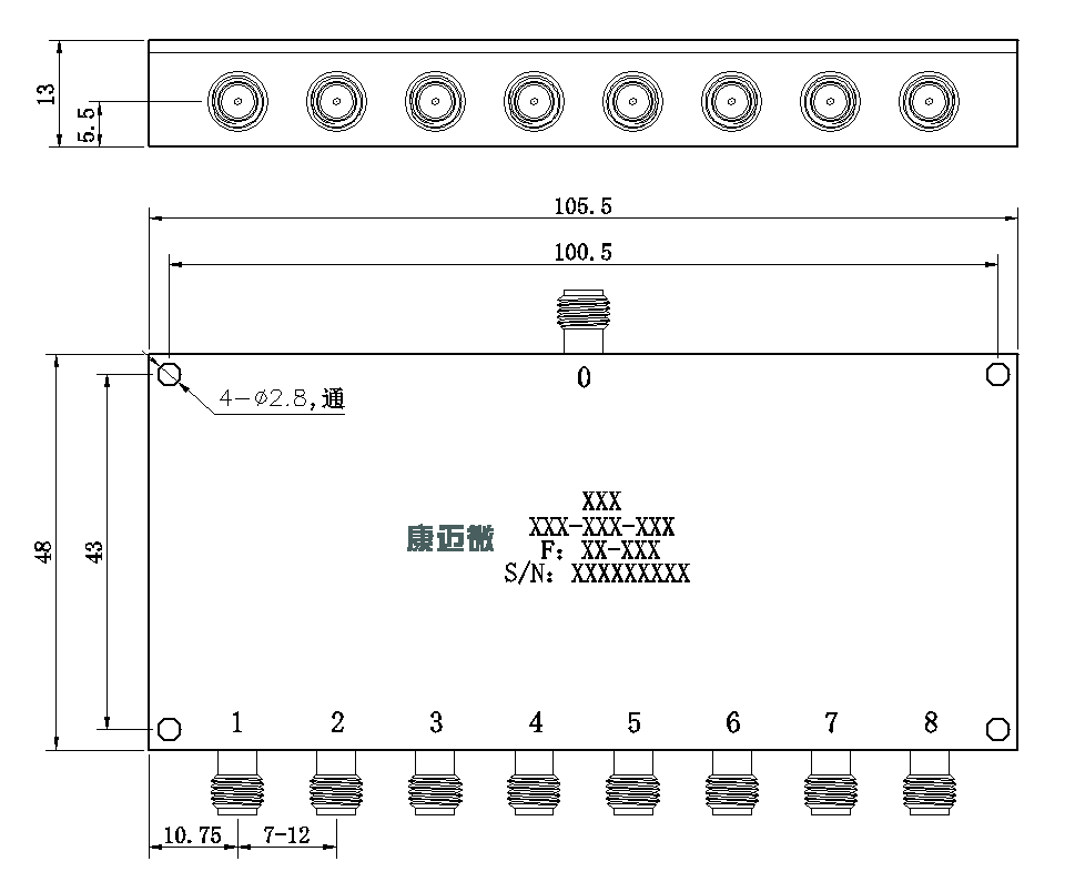 ZPD25-8M225-500-497 Power divider