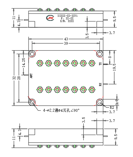ZCB16-2C5.2-12G-392 Diplexer