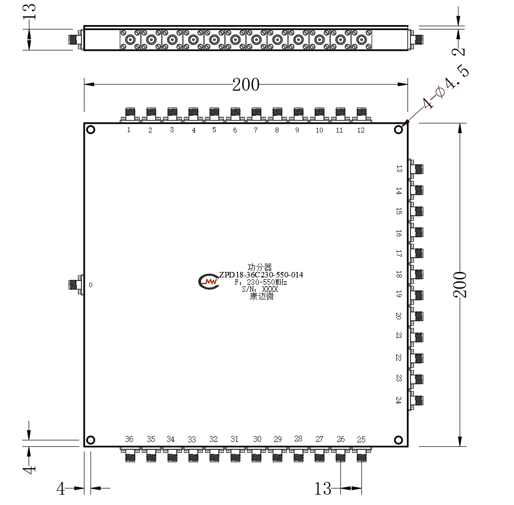 ZPD18-36C230-550-014 Power divider