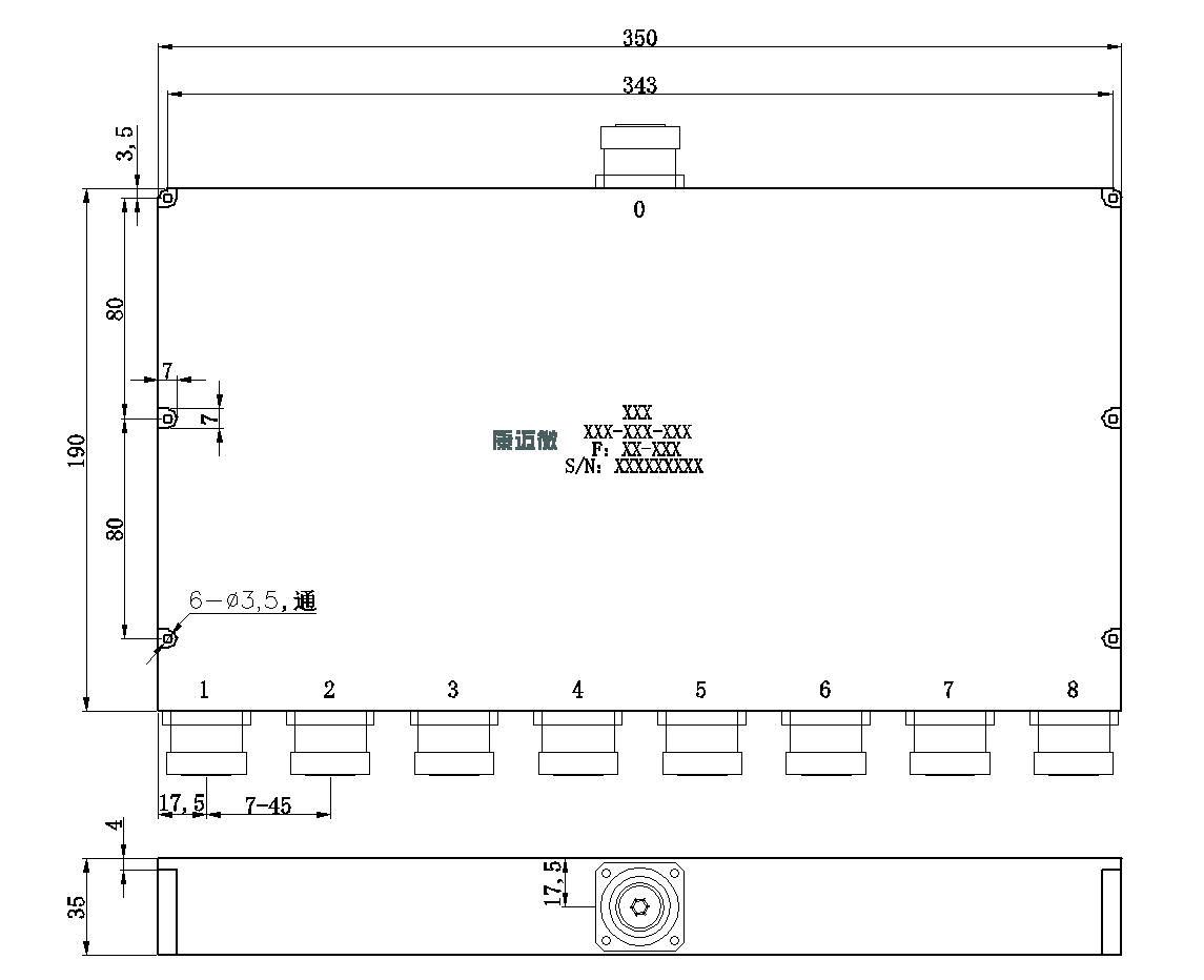 ZPD25-8M400-800-691 Power divider