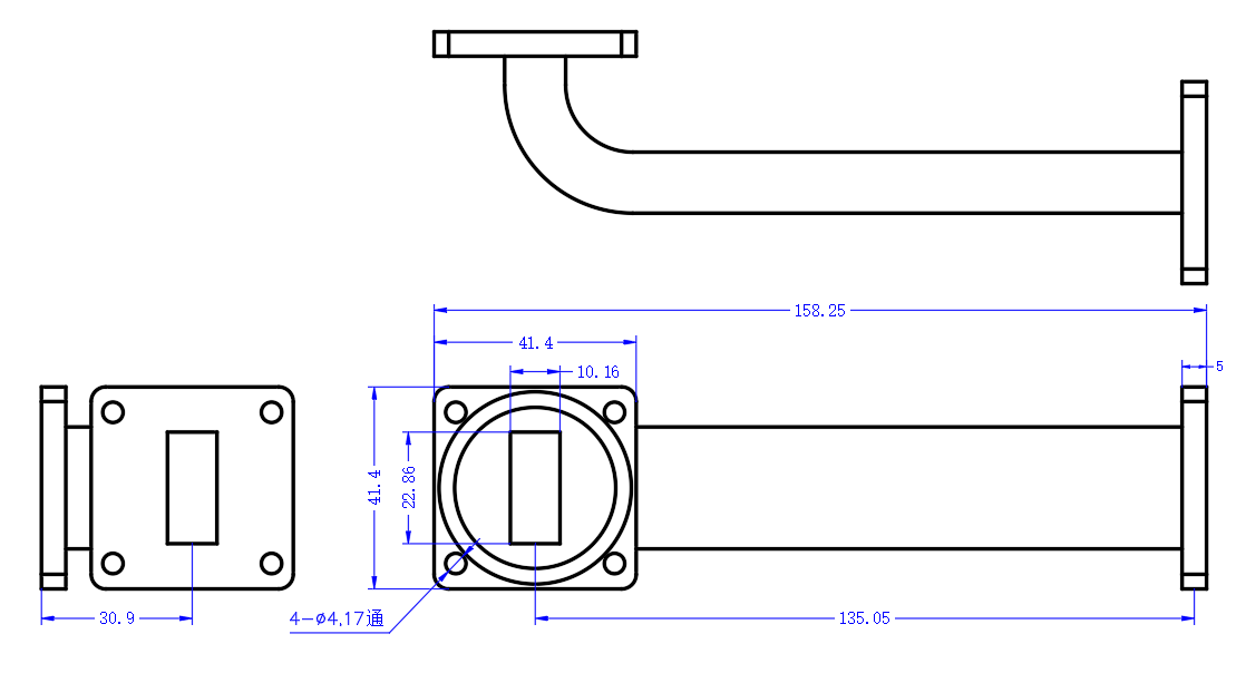 DWG8-BJ100C160-2822 Waveguide Connection