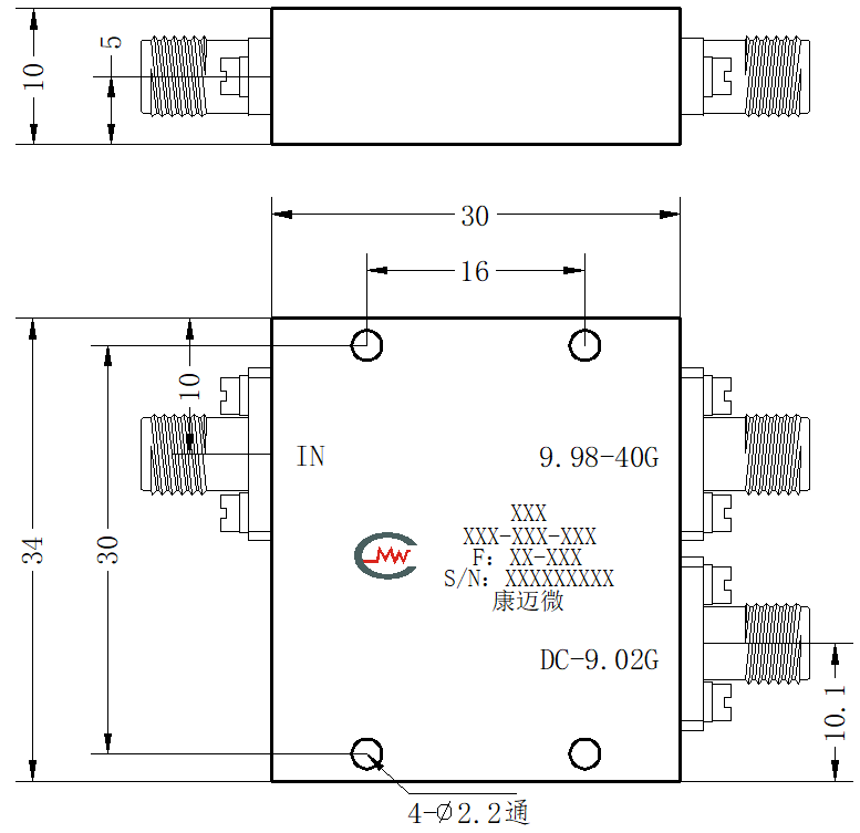 ZCB4-M9.5-30G-1661 Diplexer