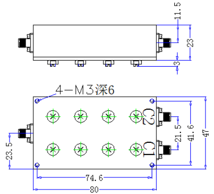 ZCB6-C2.1-3.6G-1213 Diplexer