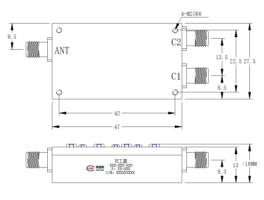 ZCB6-C4-15G-3933 Diplexer