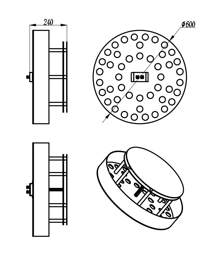 ZWD7-SJ300-400-1973 Double circularly polarized microstrip antenna