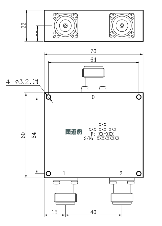 ZPD25-2C2.4-2.5G-441 Power divider