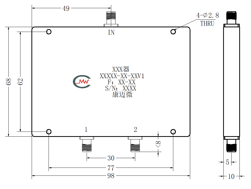 ZPD-2M100-400-642 Power divider