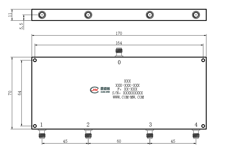ZPD8-4M2400-2500-2873 Power divider