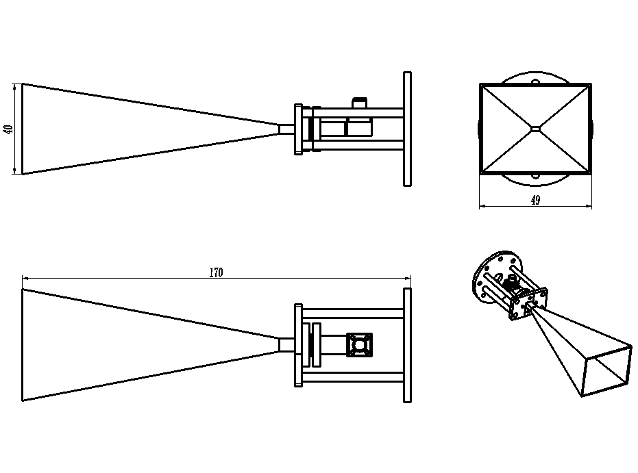 ZLB7-B49.8-75.8G-1703 Standard horn antenna