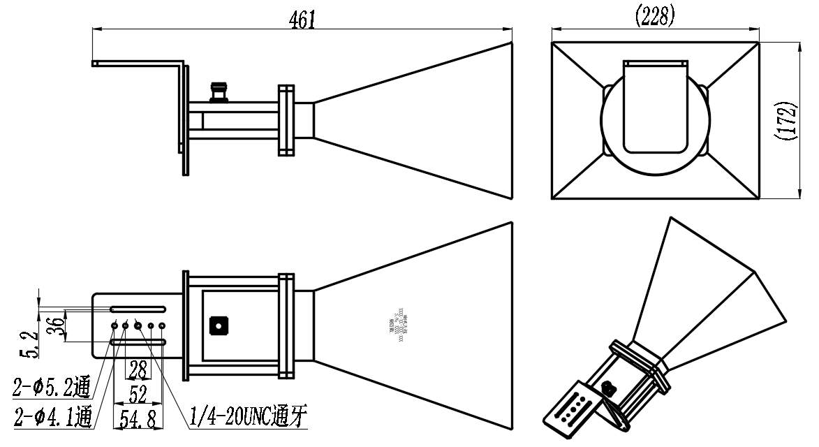 KSHA-BJ32-15-NL Standard horn antenna