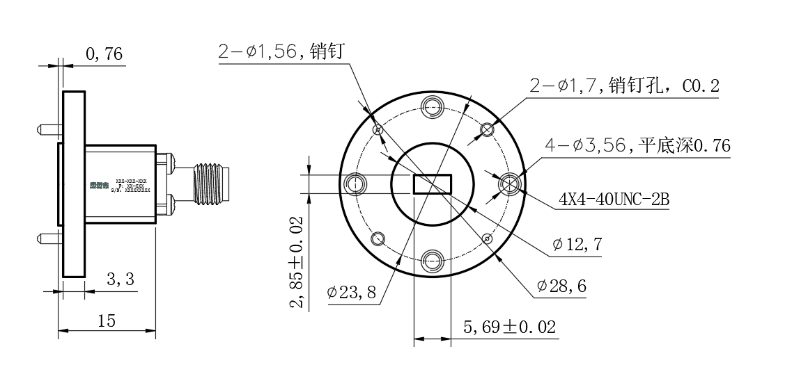 D8-BWC4001.85K-2654 Waveguide adapter