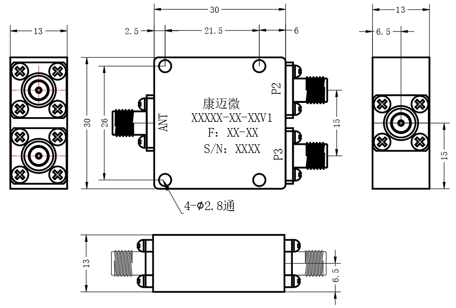ZCB15-2L130-300-1681 Diplexer