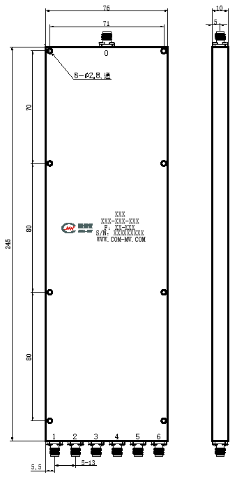 ZPD25-6M1-12G-123 Power divider