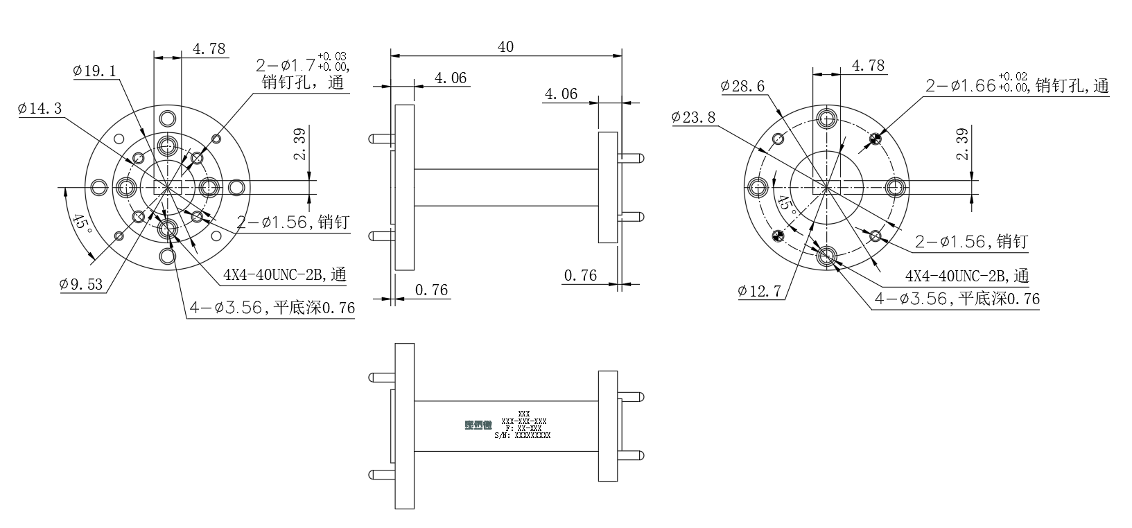 DWG25-BJ500S40-3791 Waveguide Connection