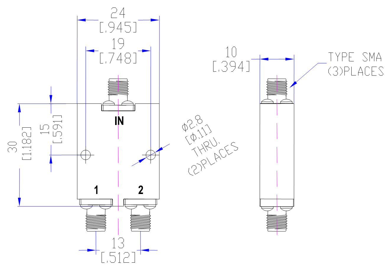ZPD9-2M12-18G-3377 Power divider